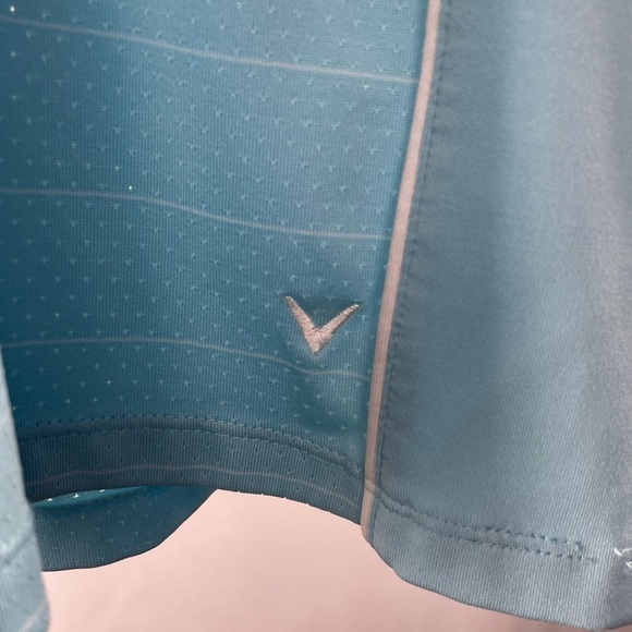 Callaway Sleeveless Collared‎ Golf Blouse in Blue White Stripe Size XL - Picture 2 of 6